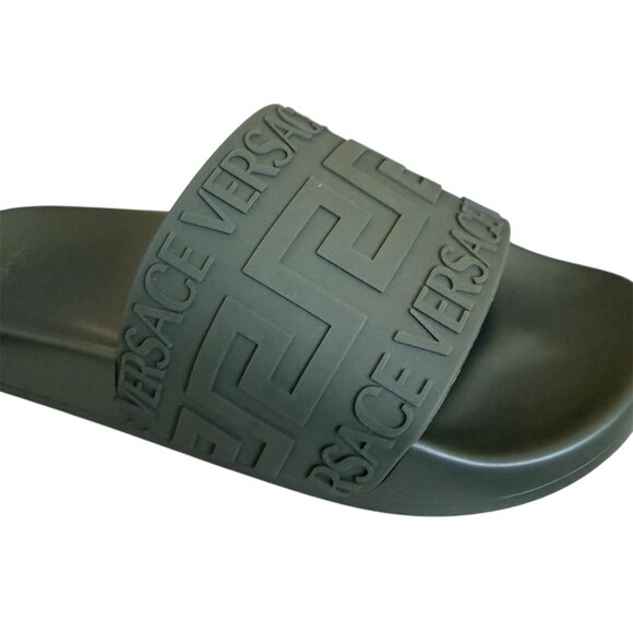 Versace 1006272 Men\'s Rubber Greca Gomma Pool Slide, sizes 41 main image 11